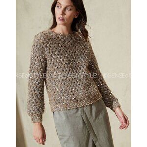 Brunello Cucinelli Women’s Sweater Pullover Sequin Knit Top Jacket Size L